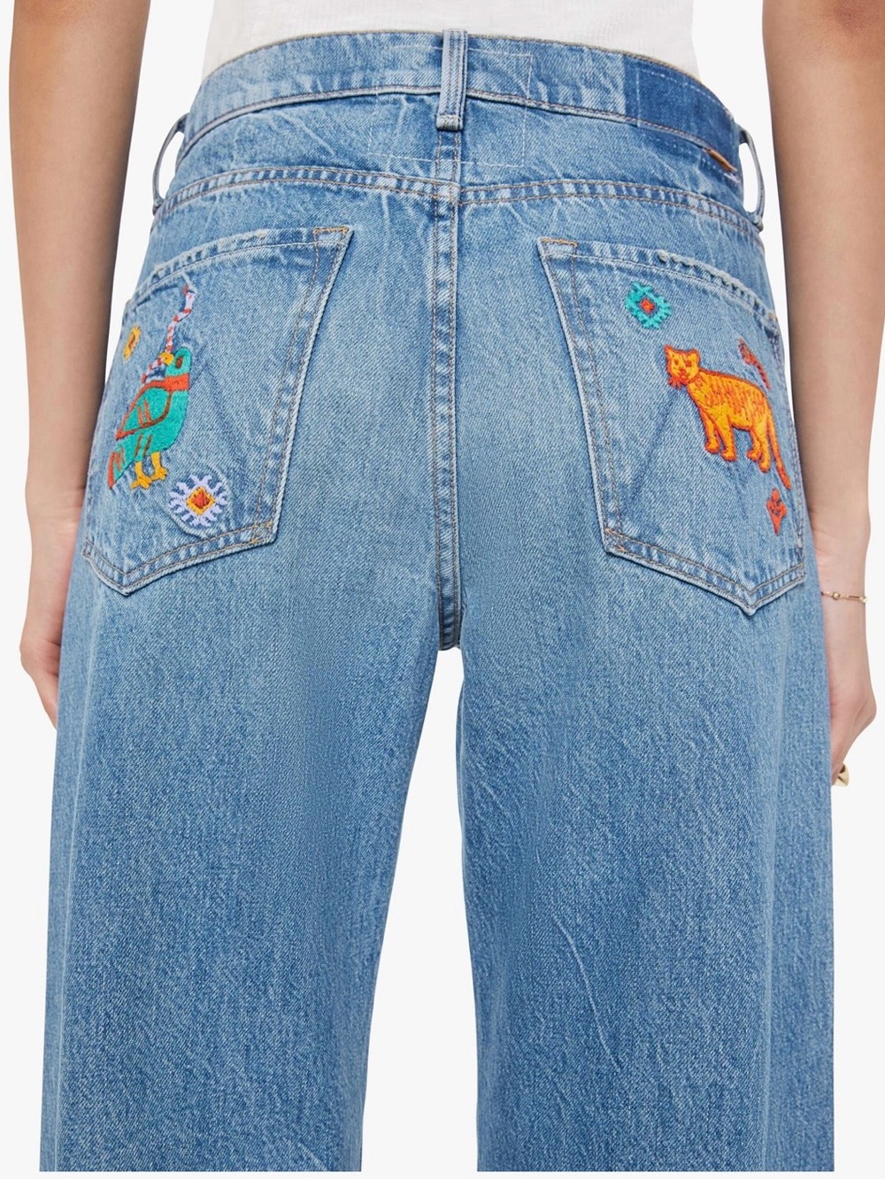 Mother The dodger flood Light Blue High-Waist Women's Jeans